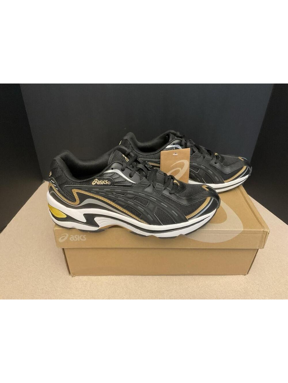 New! Mens Asics Gel Preleus Black/Pure Gold Athletic Shoes. Size 8.5. Awesome!